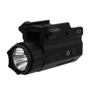 Tacfire 360 Lumen Full Size Pistol Flashlight Black