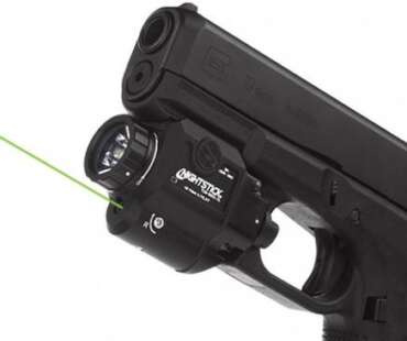 Nightstick Xtreme Lumens Metal Non-Recharge Compact Weapon-Mounted Light w/Green Laser - 550 Lumens