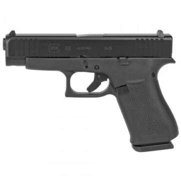 PA4850201 Glock Model 48 Black Handgun 9mm Luger 10rd Magazine 4.17" Barrel Black Slide