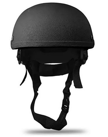 SecPro MICH ACH Advanced Combat Ballistic Helmet Level IIIA High Cut Black Back Side