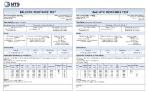 Ballistic Resistance Test result